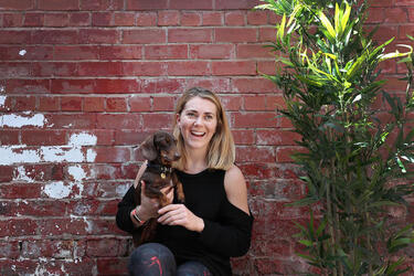 Team GB cyclist Jess Varnish at the Common Ground Cafe in Altrincham which she co owns.
