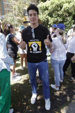 SAG AFTRA and WGA Strike At Warner Brothers Studios