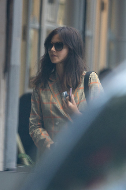 Jenna Coleman out in Notting Hill