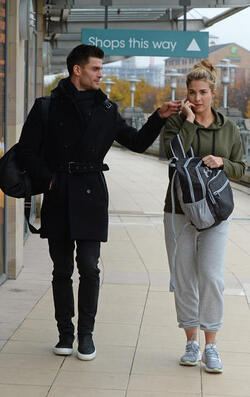 Strictly s Gemma Atkinson and Aljaz Skorjanec lark around as they are seen arriving for dance rehearsals