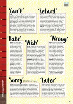 The words we are done with Dolly Text available