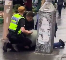 VIDEO Moment undercover cops wrestle suspect to ground with the help of London citizens