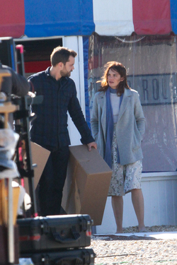 Joshua Jackson Ruth Wilson on the Set of The Affair Joshua Jackson Ruth Wilson on the Set of The Affair