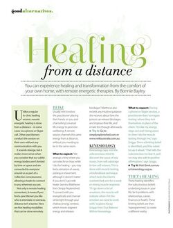 Healing from a distance Good Health June p