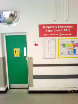 An elderly brain tumour patient was locked in a hospital toilet for 12 hours without food or water after A E staff lost track of her when she had been discharged. An elderly brain tumour patient was locked in a hospital toilet for 12 hours without food or water after A E staff lost track of her when she had been discharged.