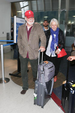 Helen Mirren pictured at Los Angeles International Airport