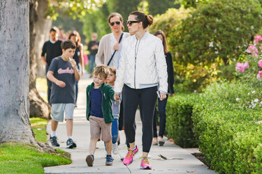 Jennifer Garner takes Samuel out for breakfast