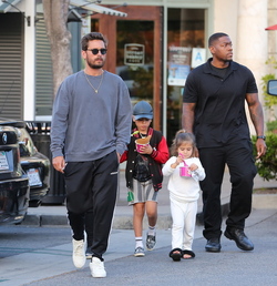 Scott Disick and his children Mason and Penelope hit a Calabasas frozen yogurt shop for a refreshing treat