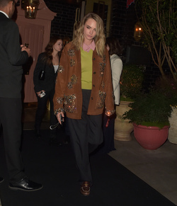 Cara Delevingne Seen leaving Broadwick Hotel Soho with mystery woman