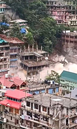 Video LANDSLIDE HORROR Hillside Houses Crumble In Monsoon Hit India Video LANDSLIDE HORROR Hillside Houses Crumble In Monsoon Hit India
