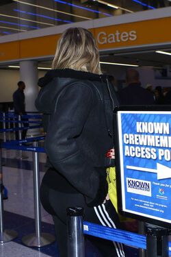 Khloe Kardashian At LAX