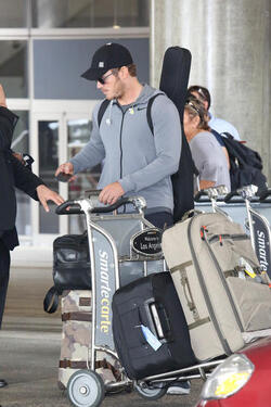 Chris Pratt is seen at LAX