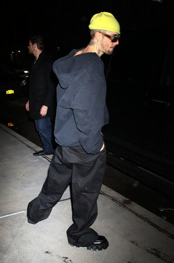 Justin Bieber and wife Hailey Bieber arriving at The Twenty Two