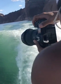 HIGH SCHOOL GRADUATE TAKES UNIQUE GRADUATION PHOTOS WHILE WAKESURFING