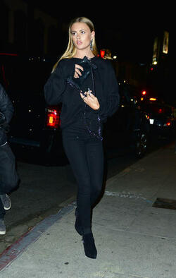 Scott Disick s new model girlfriend Ella Ross is sexy in black as she parties with friends at Avenue in Los Angeles. Scott Disick s new model girlfriend Ella Ross is sexy in black as she parties with friends at Avenue in Los Angeles.