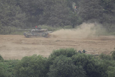 South Korean Military exercise near DMZ South Korean Military exercise near DMZ