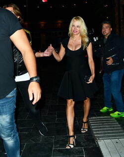 Stunning Beauty Pamela Anderson With A New Man In Hollywood