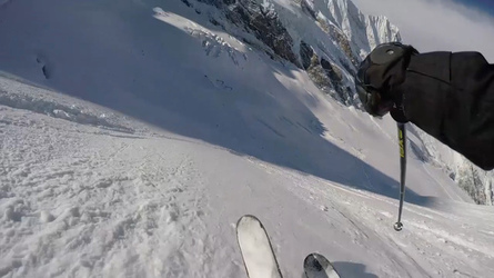 SKIER CHEATS DEATH AFTER MIRACULOUSLY SURVIVING 60FT FALL INTO CREVASSE SKIER CHEATS DEATH AFTER MIRACULOUSLY SURVIVING 60FT FALL INTO CREVASSE