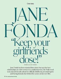 COVER STORY JANE FONDA KEEP YOU GIRLFRIENDS CLOSE 