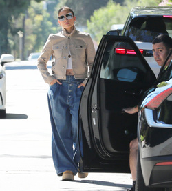 Jennifer Lopez looks downbeat on solo outing after husband Ben Affleck jetted off for trip with his ex wife Jennifer Garner and kids