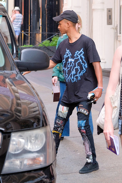 Jaden Smith out with a girl in Soho