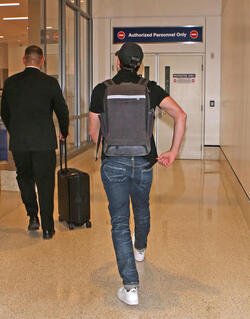 Patrick Dempsey In A Rush To Catch His Flight At LAX