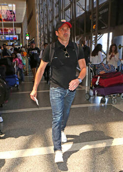 Patrick Dempsey In A Rush To Catch His Flight At LAX