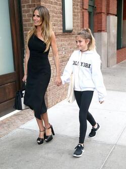 Heidi Klum and Leni Klum out in Manhattan