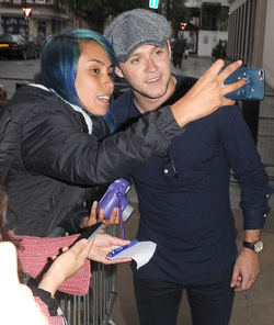Niall Horan meets and greets young female fans