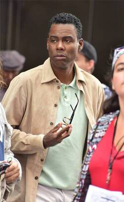 Chris Rock and Adam Sandler on set of The Week Of Chris Rock and Adam Sandler on set of The Week Of