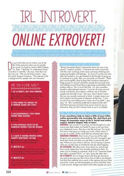 Real Life Introvert Online Extrovert