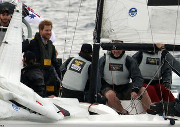 Prince Harry watches Sailing Demonstration on Sydney Harbour for the Invictus Games Prince Harry watches Sailing Demonstration on Sydney Harbour for the Invictus Games