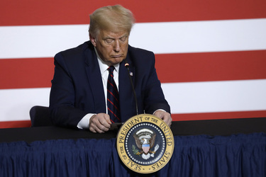 President Donald Trump Visits American Red Cross National Headquarters