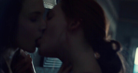 Katherine Barrell and Dominique Provost Chalkley in a lesbian sex scene Katherine Barrell and Dominique Provost Chalkley in a lesbian sex scene