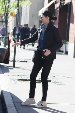 Julianna Margulies on her way to gym