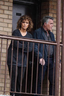 Jennifer Lopez and Ray Liotta Film Shades Of Blue in the Rain Jennifer Lopez and Ray Liotta Film Shades Of Blue in the Rain