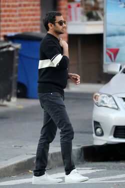 Aziz Ansari Spotted Filming In NYC