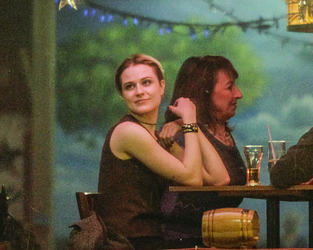 EXCLUSIVE Evan Rachel Wood Films a Country Scene in a Montreal Bar