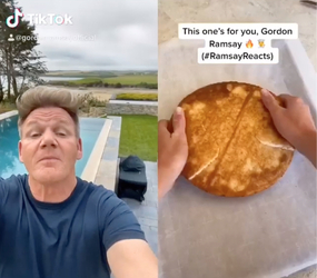 Gordon Ramsay watches in horror as woman makes cake like his face Gordon Ramsay watches in horror as woman makes cake like his face