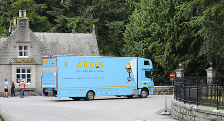 The Furniture Van Carrying King Charles Furniture Locked Out At The Gates of Balmoral Castle
