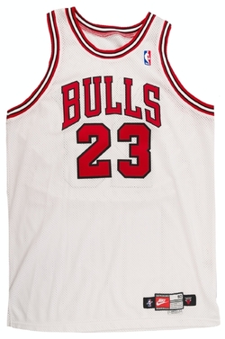 1997 1998 Michael Jordan Signed Chicago Bulls Game Used Home Jersey to be Auctioned