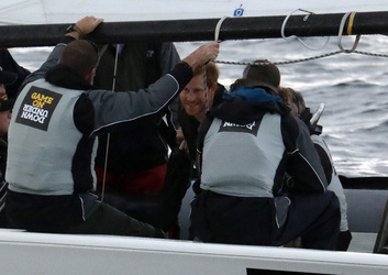 Prince Harry watches Sailing Demonstration on Sydney Harbour for the Invictus Games Prince Harry watches Sailing Demonstration on Sydney Harbour for the Invictus Games