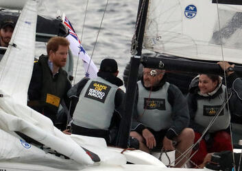 Prince Harry watches Sailing Demonstration on Sydney Harbour for the Invictus Games Prince Harry watches Sailing Demonstration on Sydney Harbour for the Invictus Games