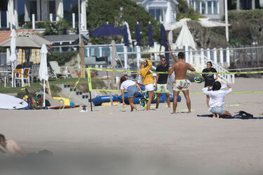 Sofia Richie plays volleyball on the beach