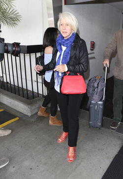 Helen Mirren and Taylor Hackford return from New Orleans where Helen gave a speech for the graduating students 