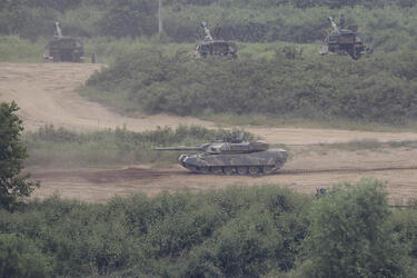 South Korean Military exercise near DMZ South Korean Military exercise near DMZ
