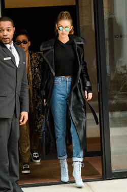 Gigi Hadid Hotel Departure