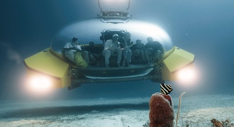 VIDEO Futuristic luxury submarine that looks like UFO offers cocktails and spa treatments 200 METRES below surface