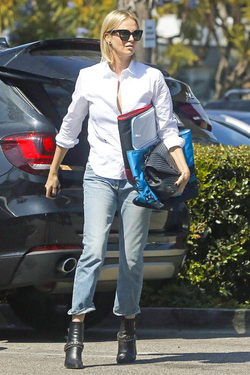 Charlize Theron Goes Grocery Shopping at Whole Foods