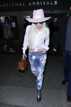 Lady Gaga pictured at LAX